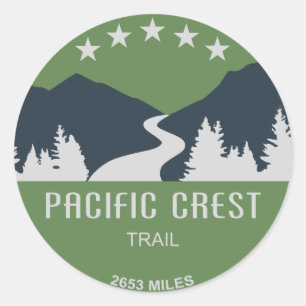 Sticker Rond Chemin Pacific Crest