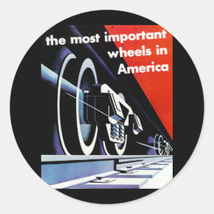 Sticker Rond Chemins de fer - le plus important roule dedans