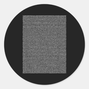 Sticker Rond Chemise 5000 décimales Pi Cadeau Maths Prof Maths