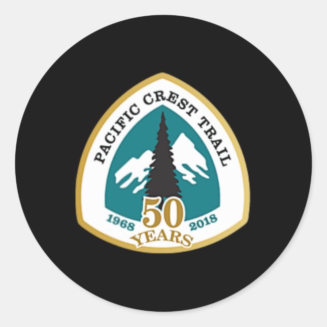 Sticker Rond Chemise 50 Ans Pacific Crest Trail Double Face  (Devant)