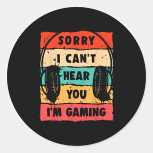 Sticker Rond Chemise Amusante Pour Ados Garçons Homme Jeu Vidéo