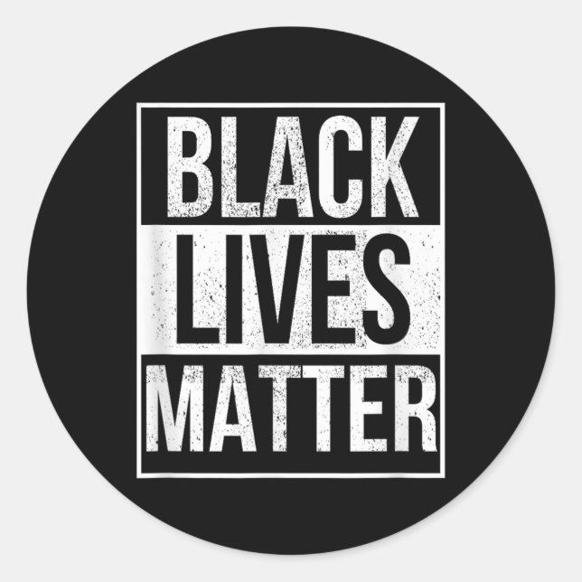 Sticker Rond Chemise Blm T - Vies Noires Perdues (Devant)