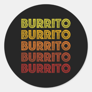 Sticker Rond Chemise Burrito Vintage Burritos Cinco De Mayo