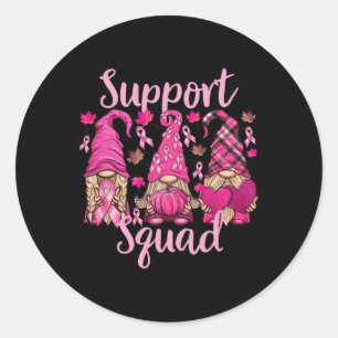Sticker Rond Chemise Cancer Pour Les Femmes Gnomes Soutien Esca