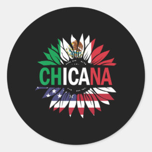 Sticker Rond Chemise Chicana Hommes Femmes Enfants Filles Garço