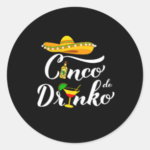 Sticker Rond Chemise Cinco De Mayo Femme Fille Enfants Fiesta M