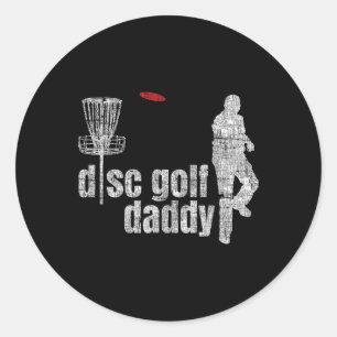 Sticker Rond Chemise Cool Frolf Disc Golf Daddy