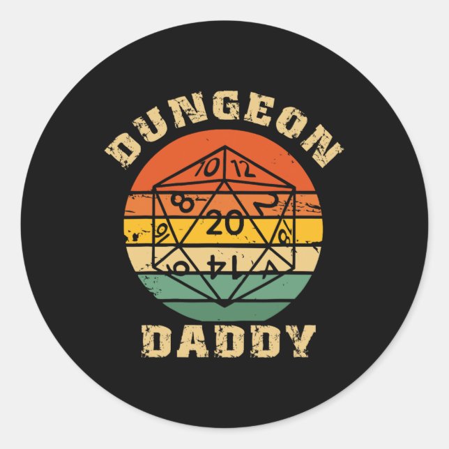 Sticker Rond Chemise Daddy Dungeon Pour Père (Devant)