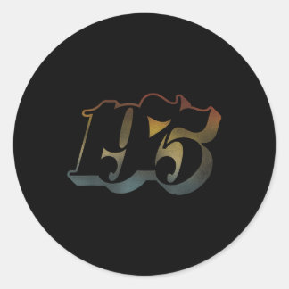 Sticker Rond Chemise D'Anniversaire vintage 1975 Pour Hommes Re