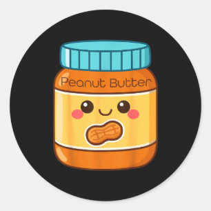Sticker Rond Chemise de beurre de cacahuète pour adultes hommes