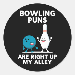 Sticker Rond Chemise De Bowling Drôle Pour Hommes Femmes Et Enf