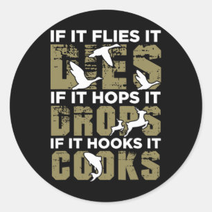 Sticker Rond Chemise De Chasse Pour Hommes Chasseur Drôle Cadea