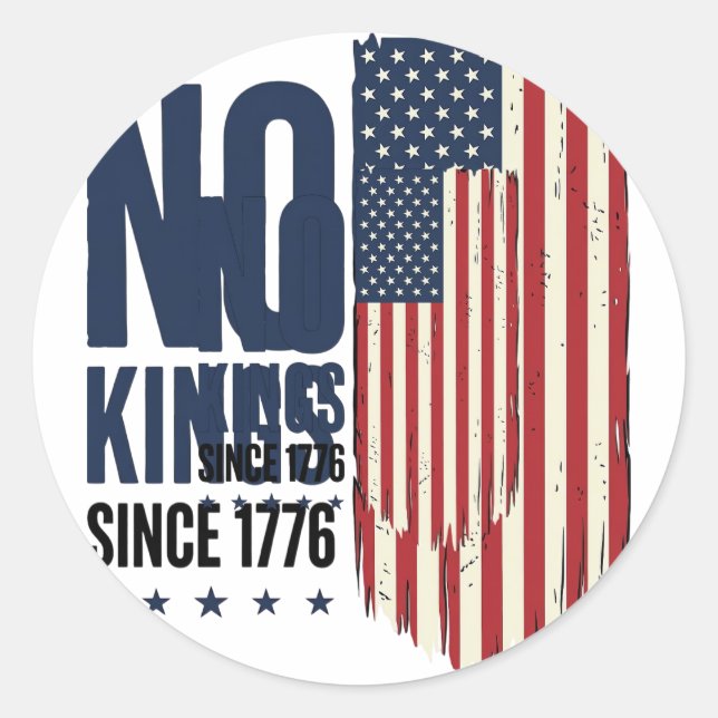 Sticker Rond Chemise de conception de drapeau patriotique sans  (Devant)