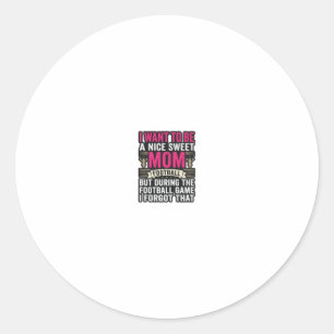Sticker Rond Chemise de conception de gravure vintage de maman