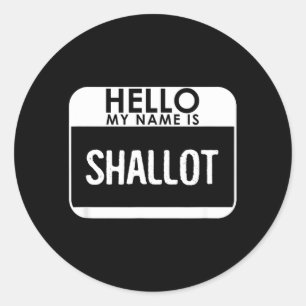 Sticker Rond Chemise de costume Shallot drôle et facile pour Ha