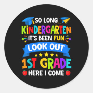 Sticker Rond Chemise de fin d'études de maternelle 2025 Enfants