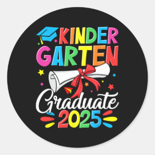 Sticker Rond Chemise de fin d'études de maternelle 2025 Enfants