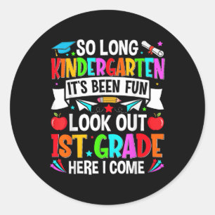 Sticker Rond Chemise de fin d'études de maternelle 2025 Enfants