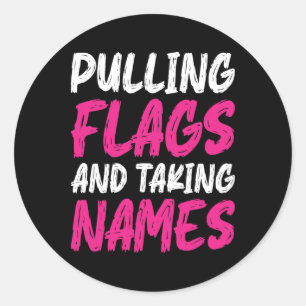 Sticker Rond Chemise De Football Drapeau Pour Femmes Et Filles