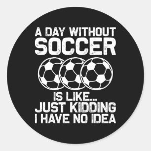Sticker Rond Chemise de football drôle garçons hommes femmes jo