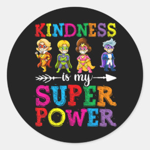 Sticker Rond Chemise de gentillesse pour enfants alimentée par 