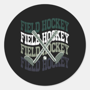 Sticker Rond Chemise de hockey sur gazon pour fille adolescente
