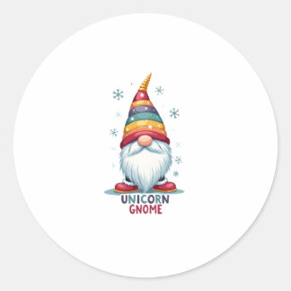 Sticker Rond Chemise de licorne Gnome famille appariement group