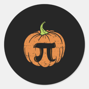Sticker Rond Chemise de maths Pumpkin Pi Halloween Thanksgiving
