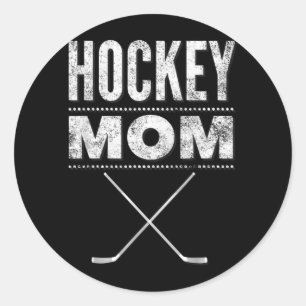 Sticker Rond Chemise de mère de hockey pour la fête des mères