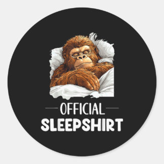 Sticker Rond Chemise de nuit pour amateurs de Bigfoot Sasquatch