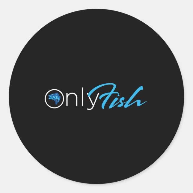 Sticker Rond Chemise de pêche Onlyfish  (Devant)
