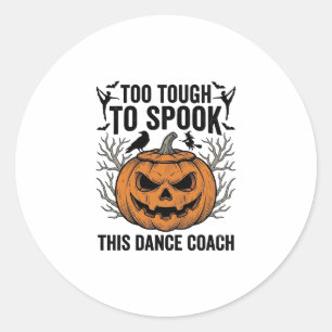 Sticker Rond Chemise de professeur de danse Halloween Pumpkin G