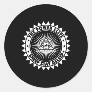 Sticker Rond Chemise de protestation résistante Chemise anarchi