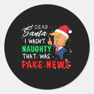Sticker Rond Chemise de Pyjamas de Noël Trump - Cher T Chemise
