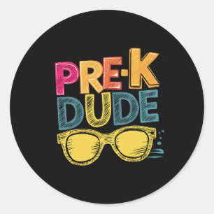 Sticker Rond Chemise de rentrée pour garçon de pré-maternelle P