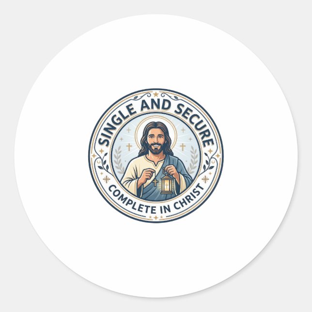 Sticker Rond Chemise de saison d'attente de la singularité de J (Devant)
