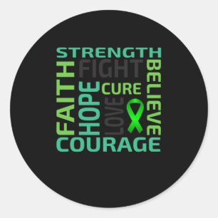 Sticker Rond Chemise de sensibilisation à la santé mentale Amou