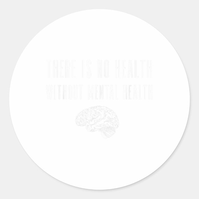 Sticker Rond Chemise de sensibilisation à la santé mentale - Gr (Devant)