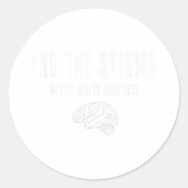 Sticker Rond Chemise de sensibilisation à la santé mentale - Gr (Devant)