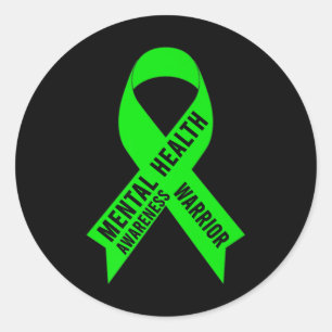 Sticker Rond Chemise de sensibilisation à la santé mentale - Sa