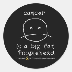 Sticker Rond Chemise de sensibilisation au cancer de l'enfance