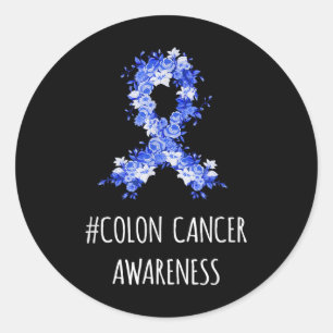 Sticker Rond Chemise de sensibilisation au cancer du côlon _ Ca