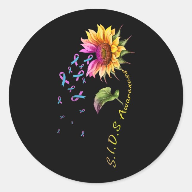 Sticker Rond Chemise de sensibilisation au Sids (Devant)