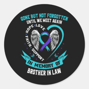 Sticker Rond Chemise De Sensibilisation Au Suicide Frère En Dro