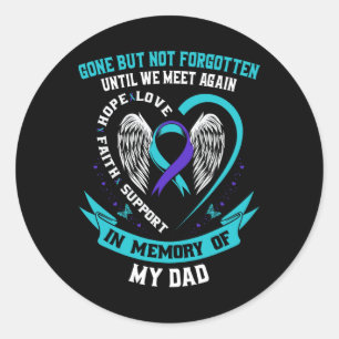 Sticker Rond Chemise De Sensibilisation Au Suicide Papa Est Par