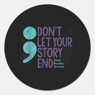 Sticker Rond Chemise De Sensibilisation Au Suicide Pour Les Fem