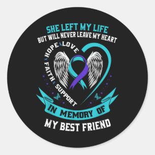Sticker Rond Chemise de sensibilisation au suicide Prévention M