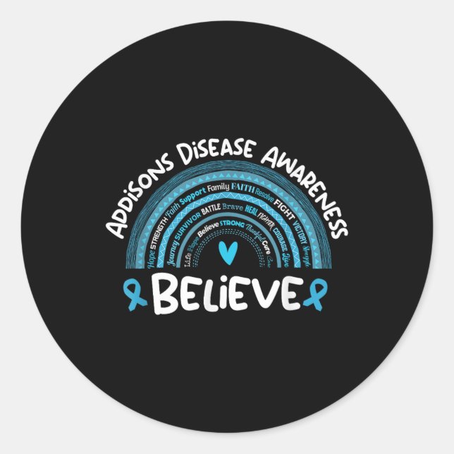 Sticker Rond Chemise de sensibilisation aux maladies de l'Ad _  (Devant)