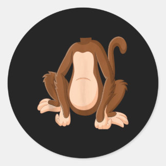 Sticker Rond Chemise de singe Enfants Hommes Femmes Costume de 