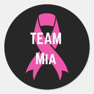 Sticker Rond Chemise de soutien personnalisé pour le cancer du